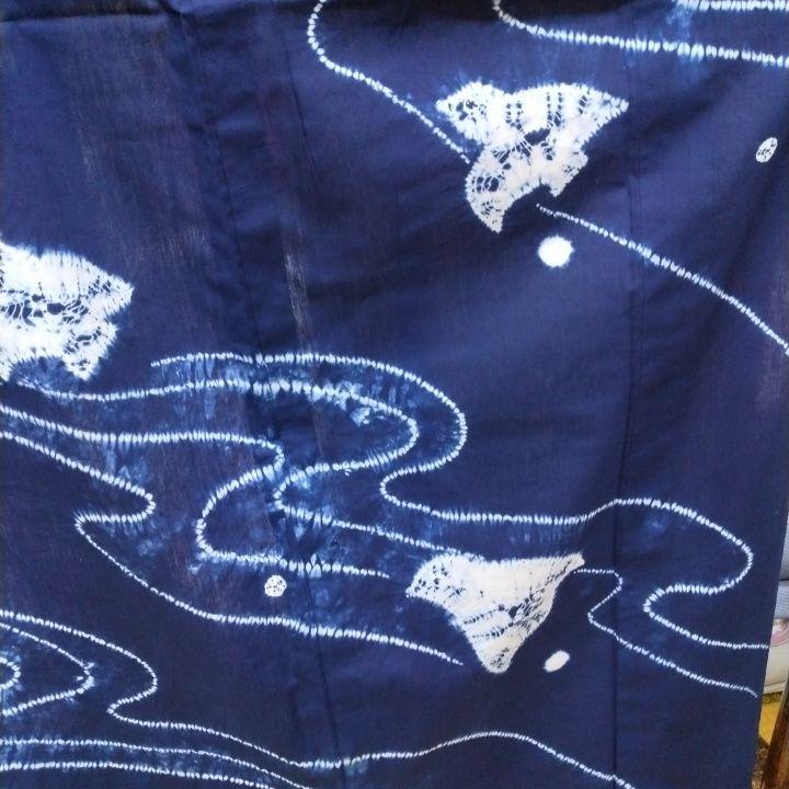 11藍染手絞り浴衣お仕立て上がり 画像3