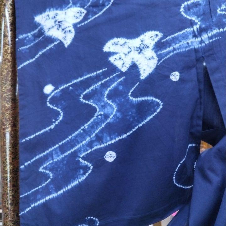 11藍染手絞り浴衣お仕立て上がり 画像4