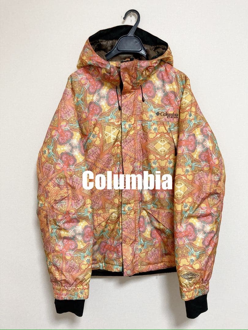 Columbiaコロンビア総柄ダウンジャケットブルゾン中綿ダウンベストパタゴニア