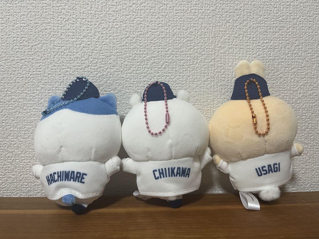 ちいかわMLBマスコット（ちいかわ、ハチワレ、うさぎ）