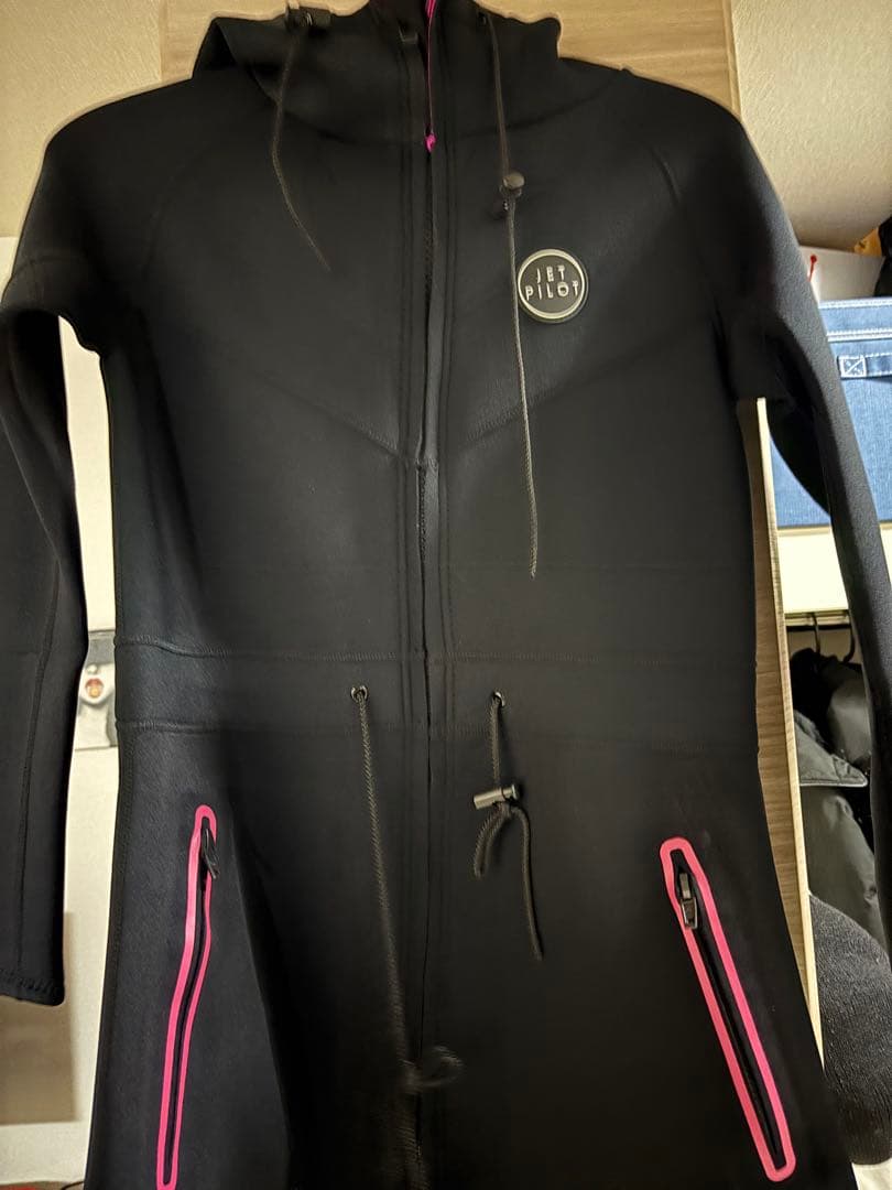 JETPILOT フード付き　ツアーコート ブラック/ピンク