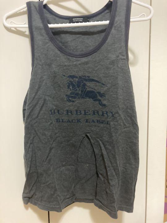 750円 【GINGER掲載商品】 BURBERRY BLACK LABEL タンクトップリメイク済み