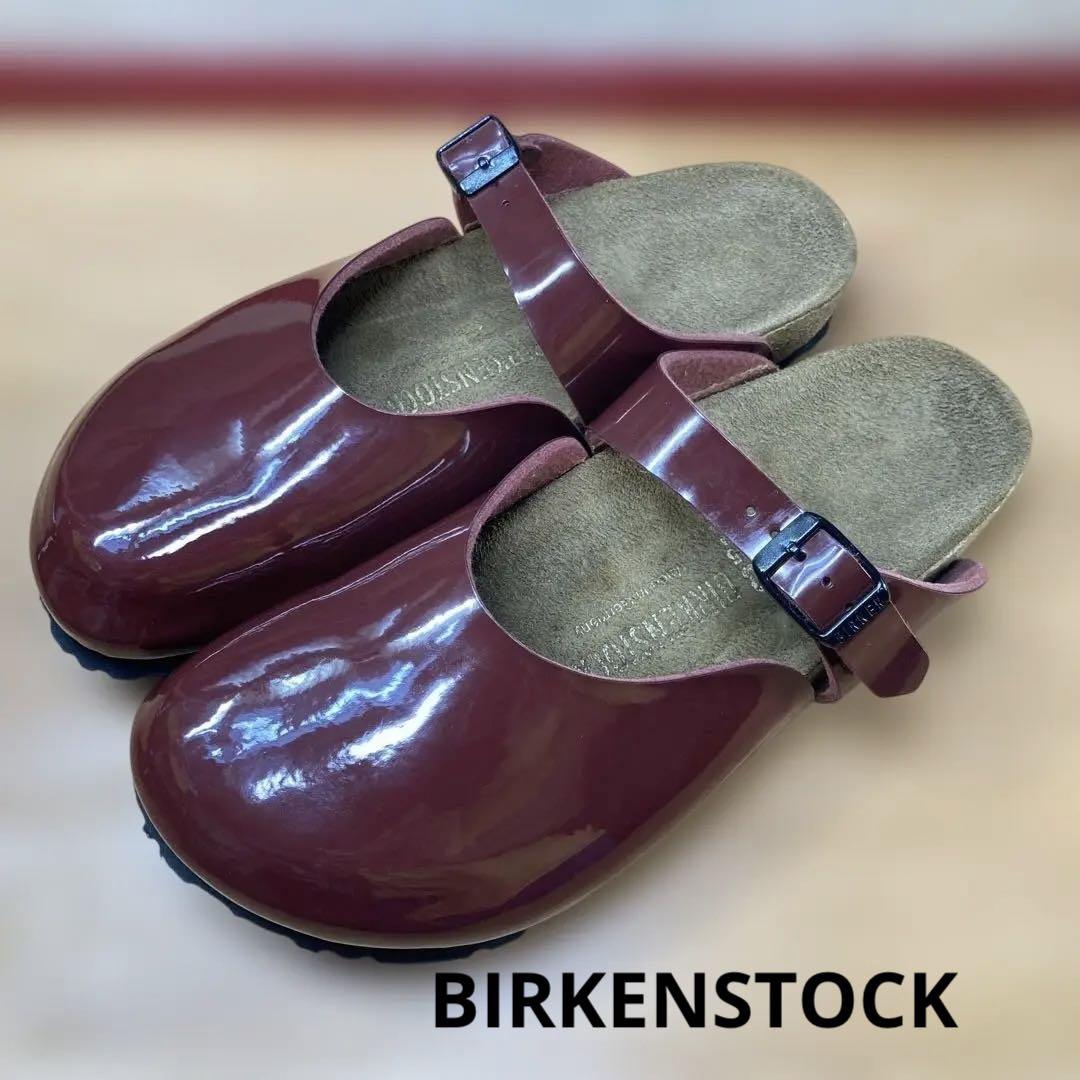 BIRKENSTOCK サンダル エナメル エンジ 美品