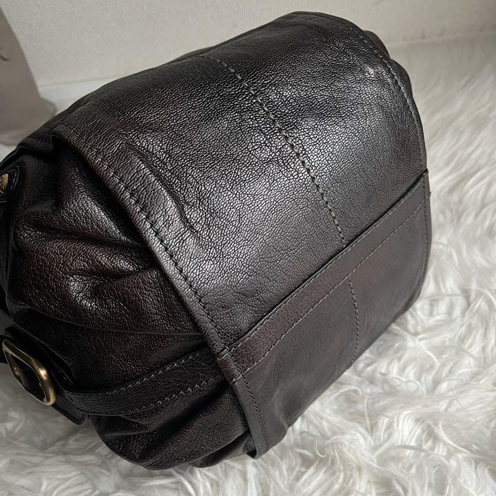 特価お得 美品 A4可 TOD’S トートバッグ ダークブラウン pvc レザー GoHN3-m18458017469 格安2022