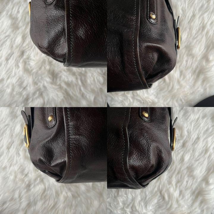 特価お得 美品 A4可 TOD’S トートバッグ ダークブラウン pvc レザー GoHN3-m18458017469 格安2022