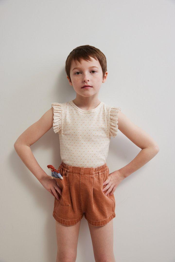 新品 6y soor ploom Frill Tee - Tulip Printお 手頃 価格