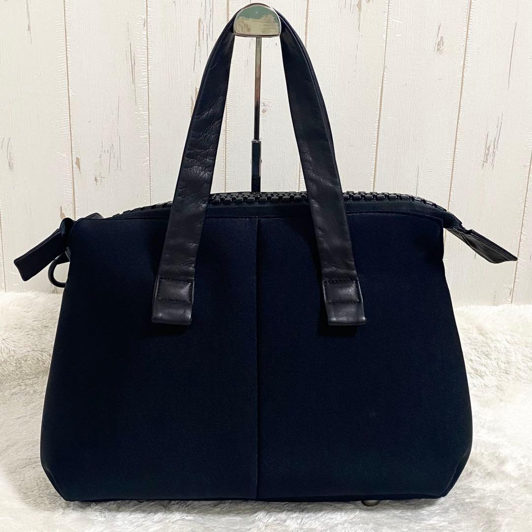 kawakawa カワカワ トートバッグ ビッグファスナー ナイロン ブラック