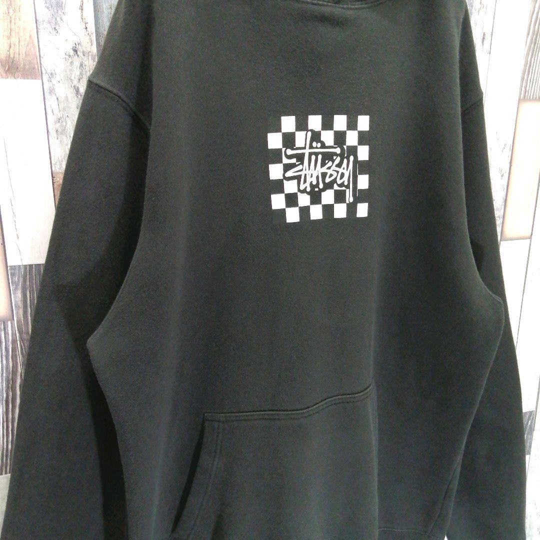STUSSY　ステューシー　パーカー☆フラッグロゴ　ゆるだぼ
