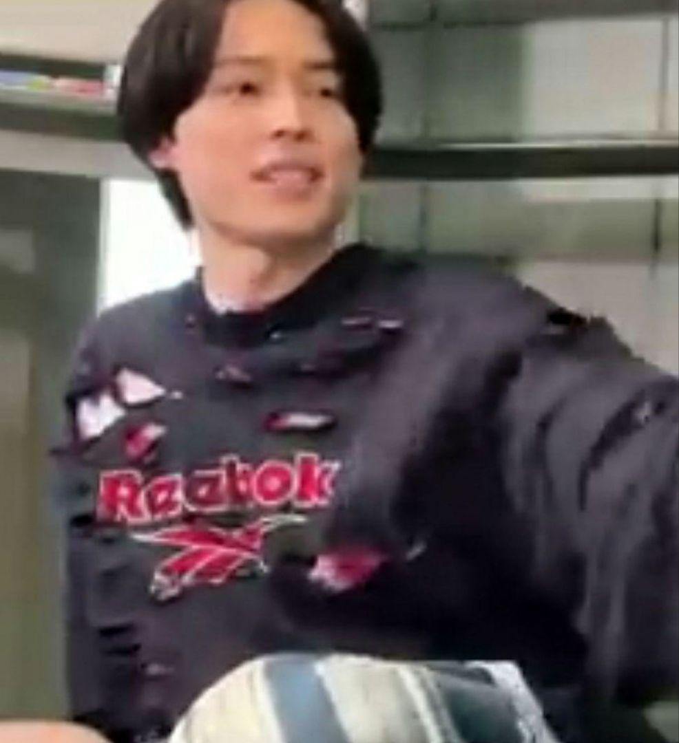 【セール】ダメージスウェット adidas XL ブラック 常田大希