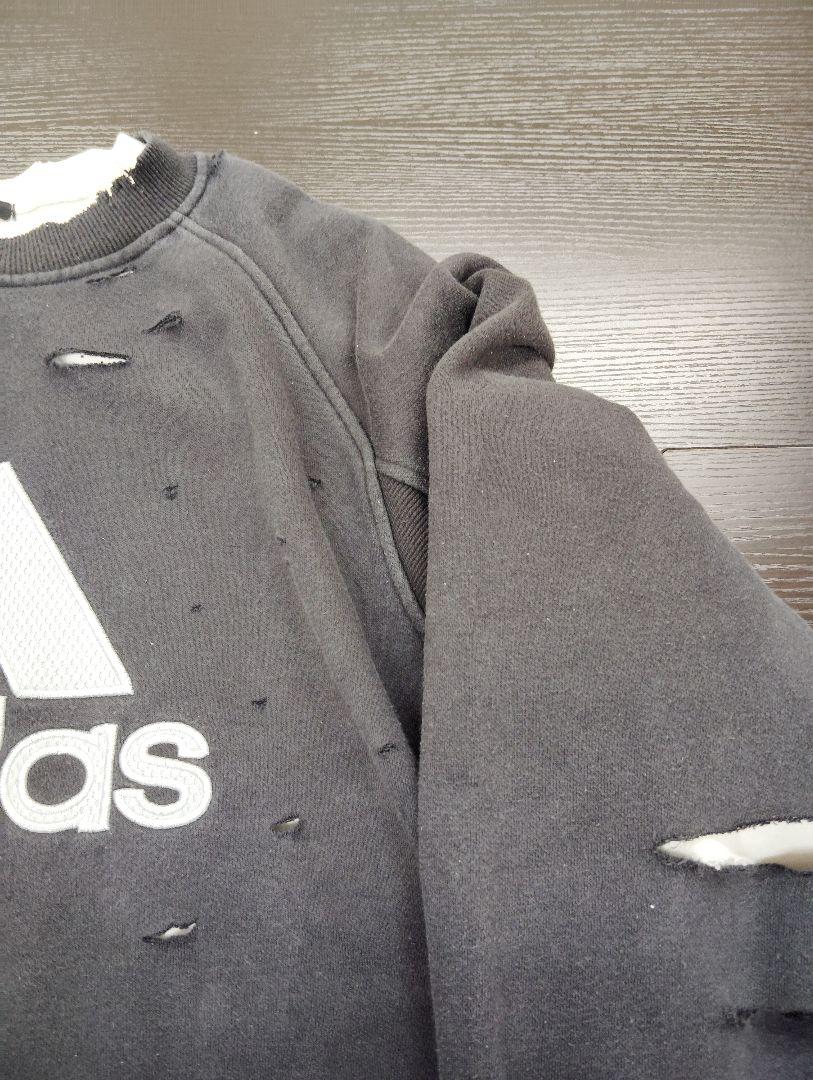 【セール】ダメージスウェット adidas XL ブラック 常田大希