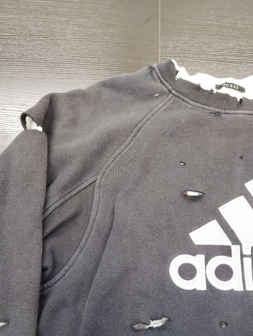 【セール】ダメージスウェット adidas XL ブラック 常田大希