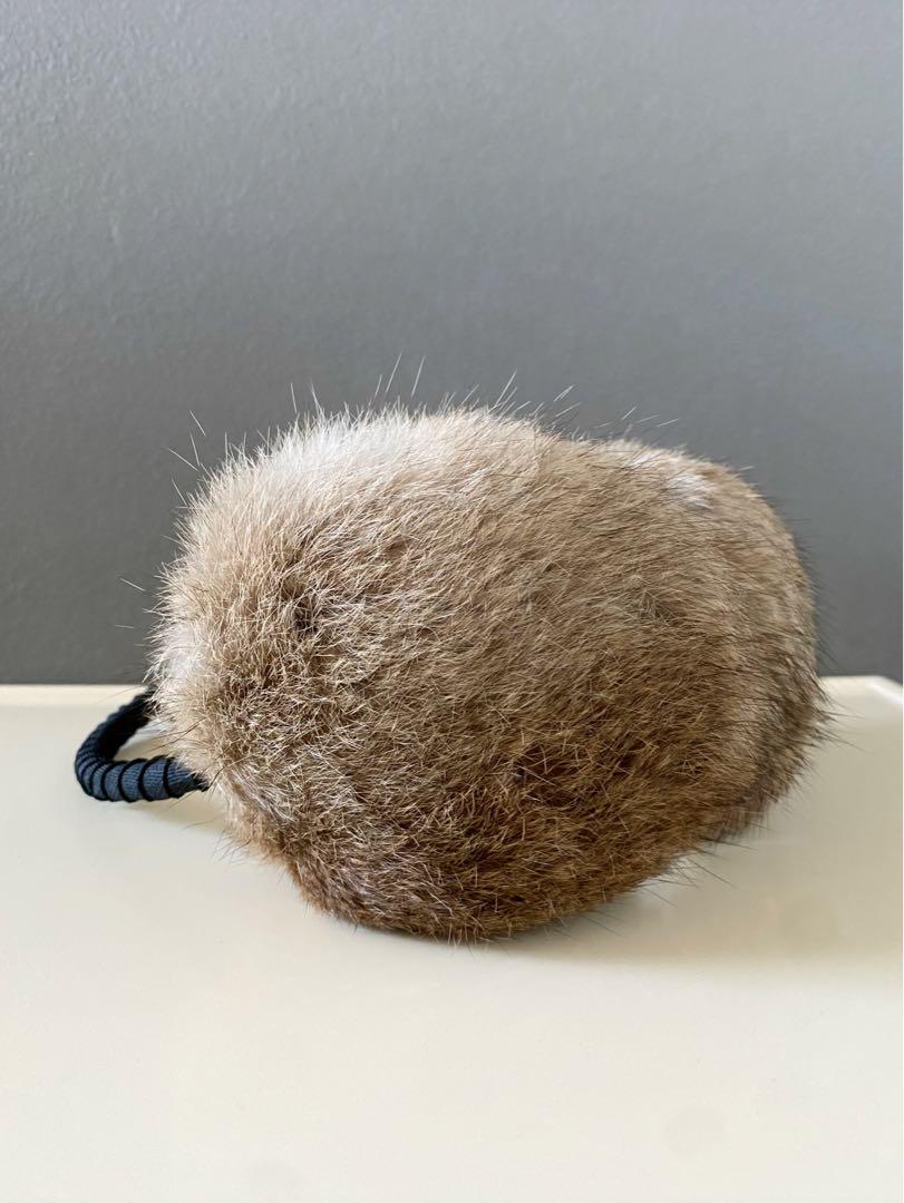古着 ラビット イヤーマフ 耳当て 毛皮 ふわふわ 希少 美品