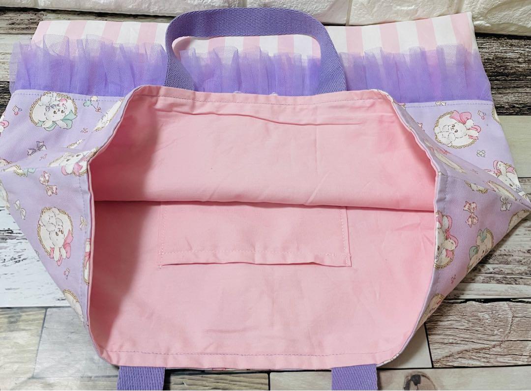 うさぎ　ハンドメイド　レッスンバッグ　女の子　入学　入園　セット　上履き袋