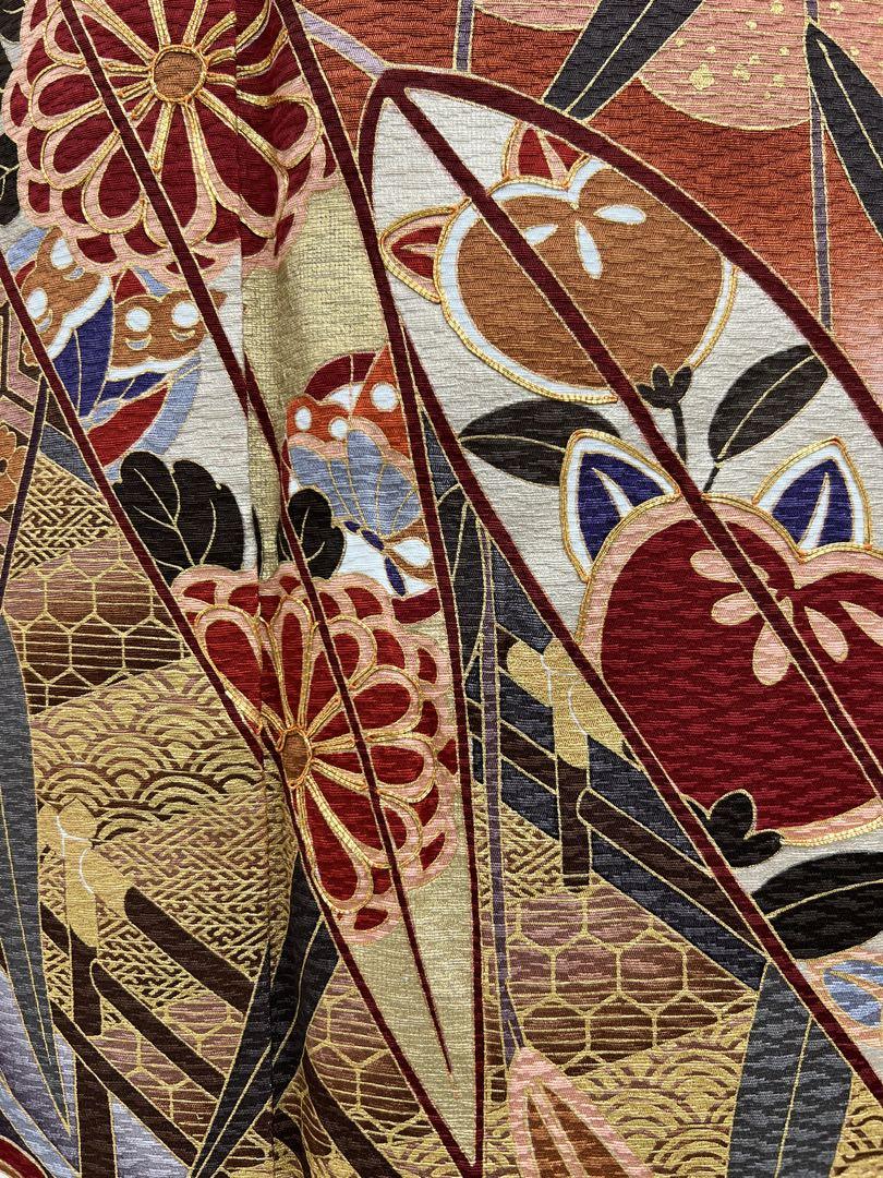 振り袖 フルセット 浪漫調 長襦袢 袋帯 小物類付 金彩加工 刺繍