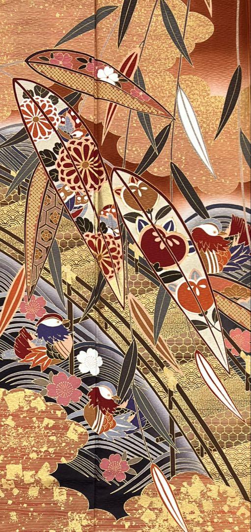 振り袖 フルセット 浪漫調 長襦袢 袋帯 小物類付 金彩加工 刺繍
