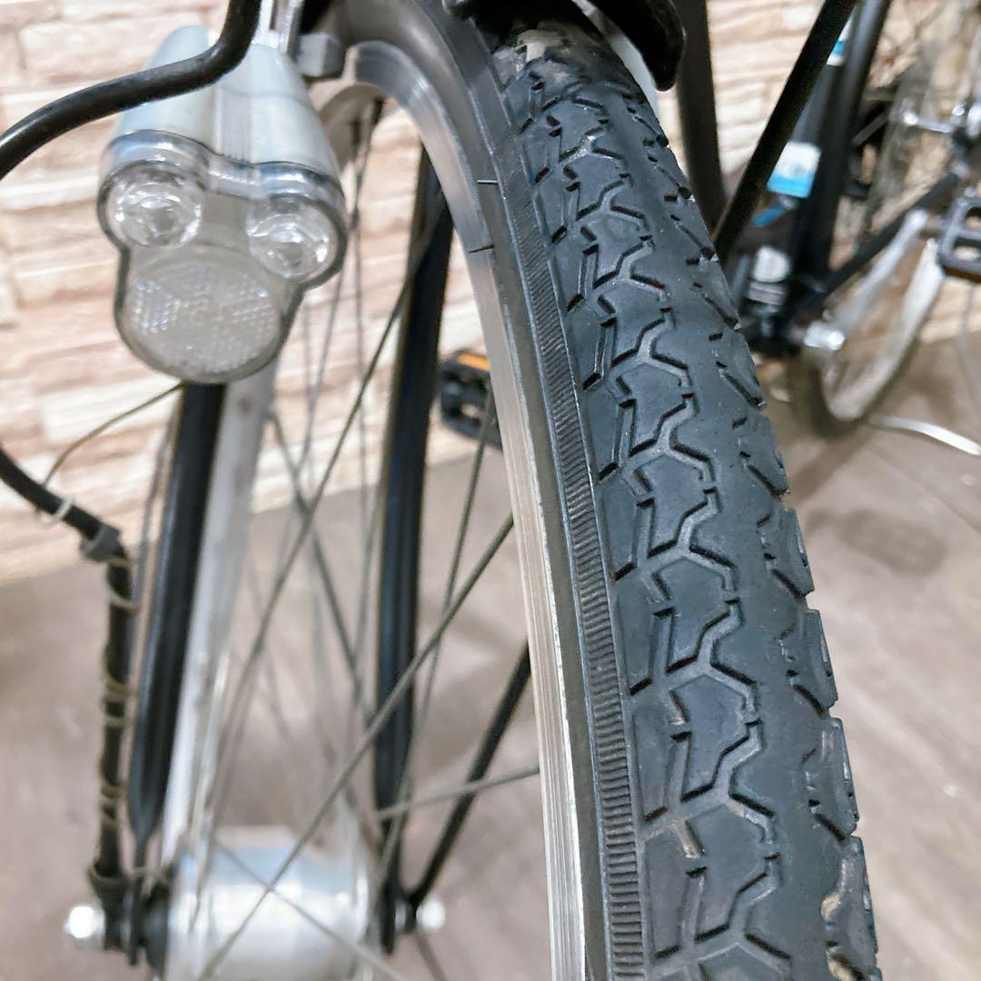 シティ車　Purple Town ブラック　27インチ　変速つき
