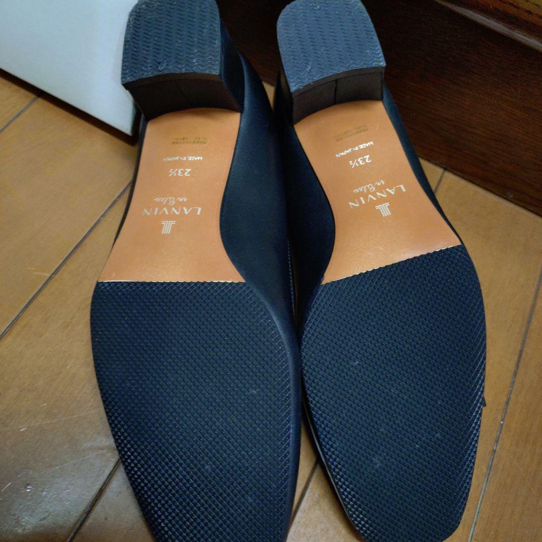 超美品✡LANVIN リボン付きパンプス冠婚葬祭