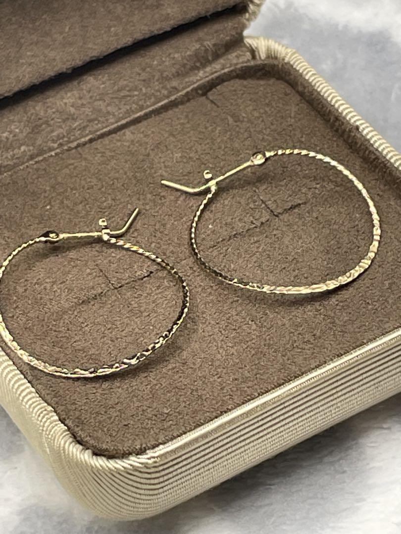 ◇新品◇agete K10 ひねり フープ ピアス