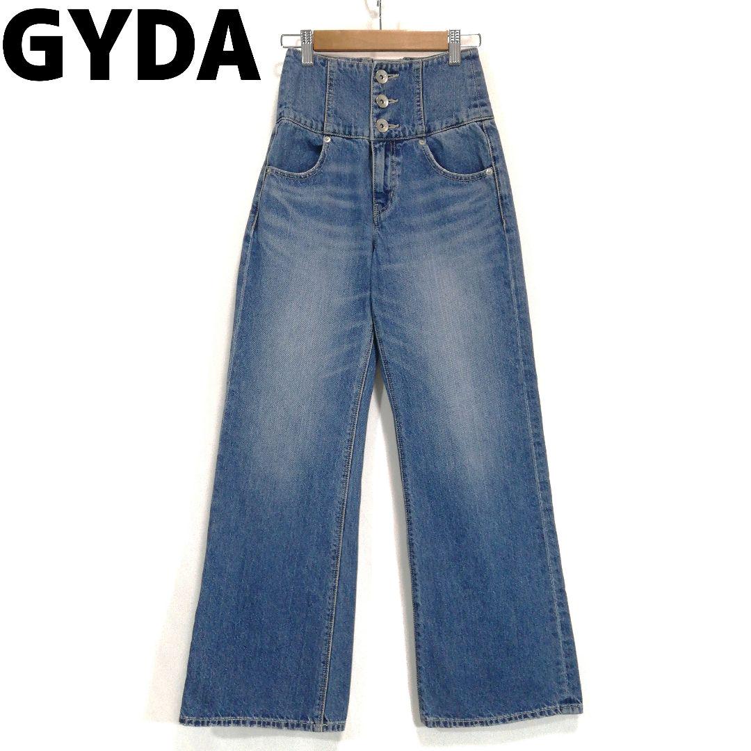 GYDA バックレースアップハイウエストデニムパンツ ジーパン ジェイダ XS