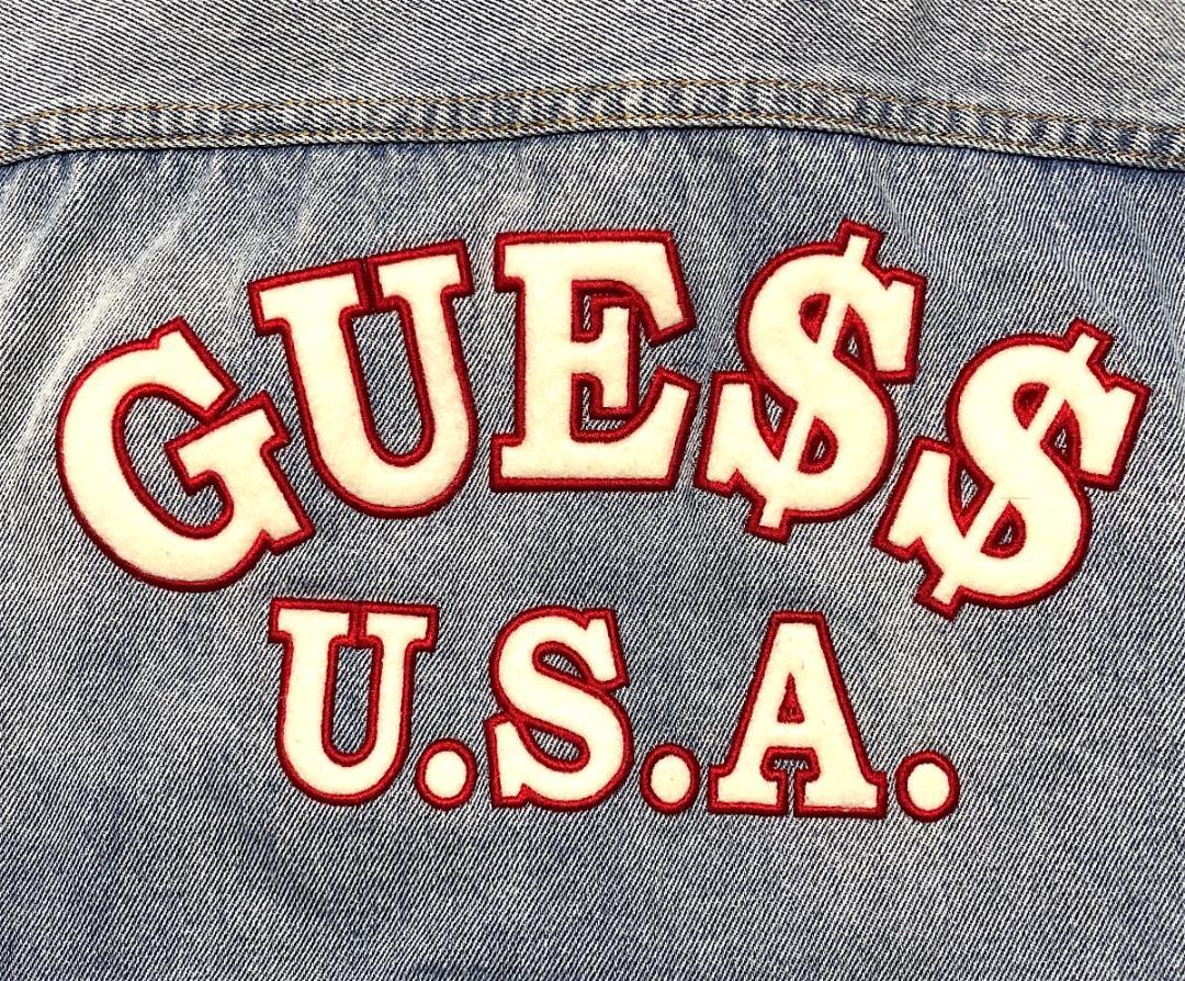 GUESS　ゲス　ASAP　デニムジャケット　Gジャン　バックロゴワッペン
