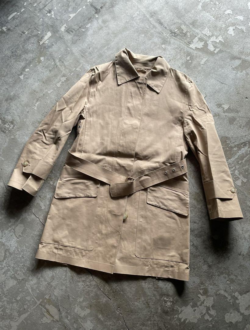 MACKINTOSH ゴム引きステンカラーコート ピンクベージュ34