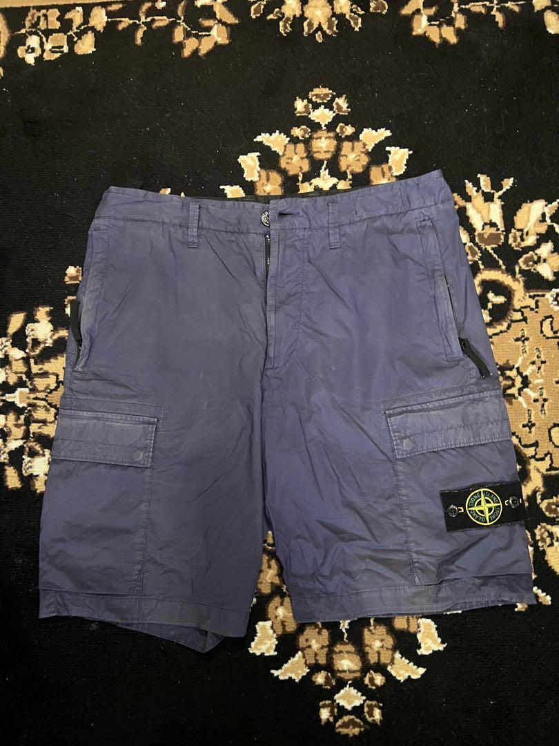 STONE ISLAND ネイビー カーゴショートパンツ