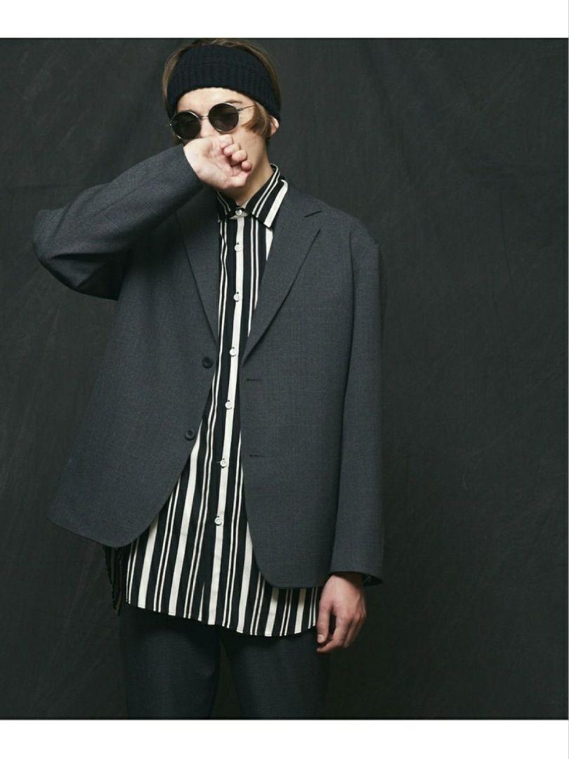 MAISON SPECIAL ESWOOL グレンチェックラグランジャケット