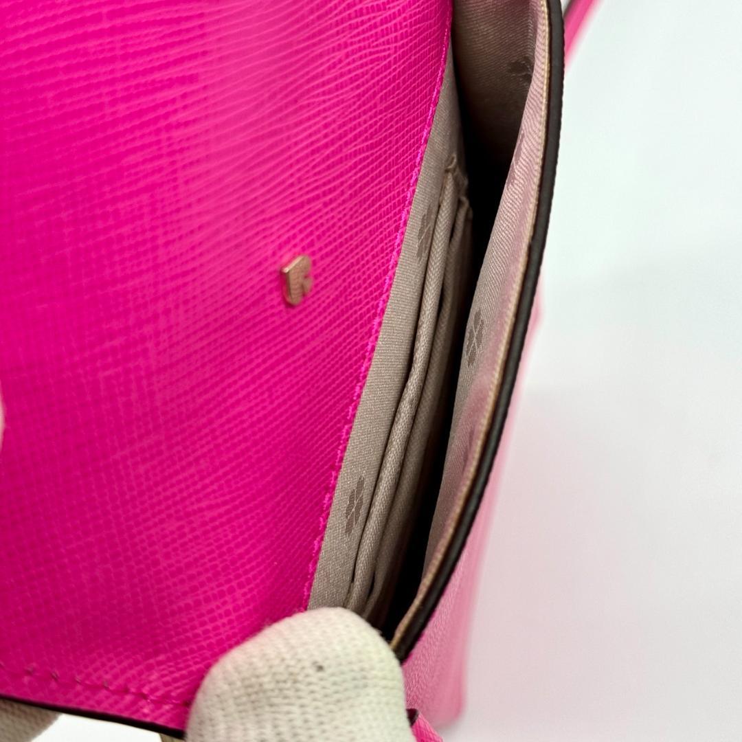 美品 kate spade ケイトスペード スマホショルダー チェーン ピンク