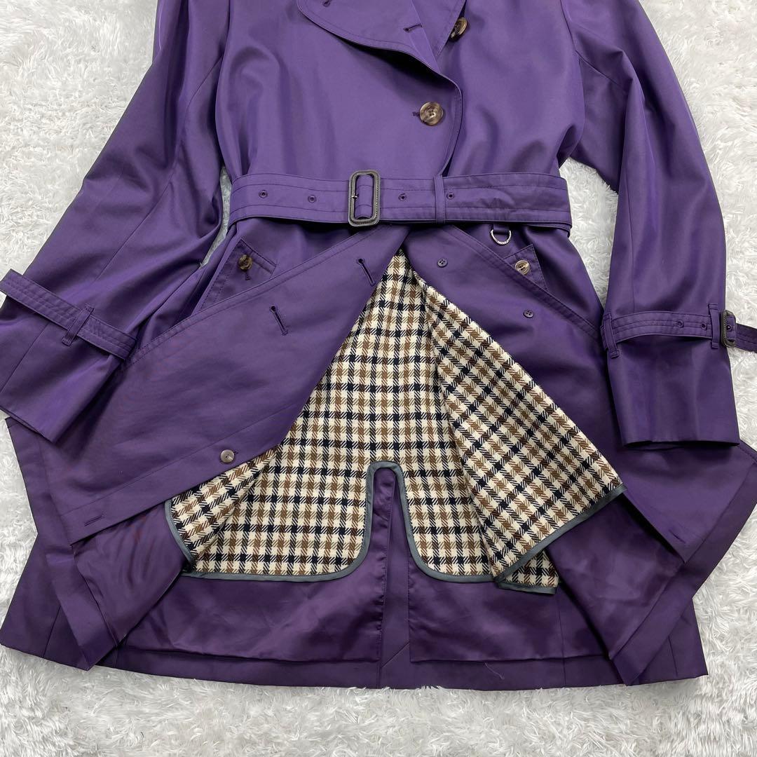 タグ付き✨美品✨アクアスキュータム トレンチコート パープルライナー