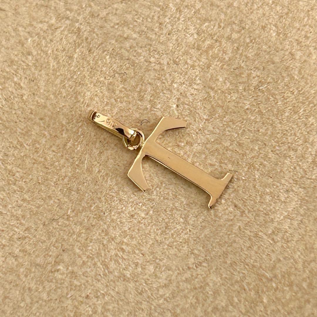 K18 18K イニシャル アルファベット T トップ ヘッド チャーム 新品 K18 18K イニシャル アルファベット T トップ ヘッド チャーム 新品