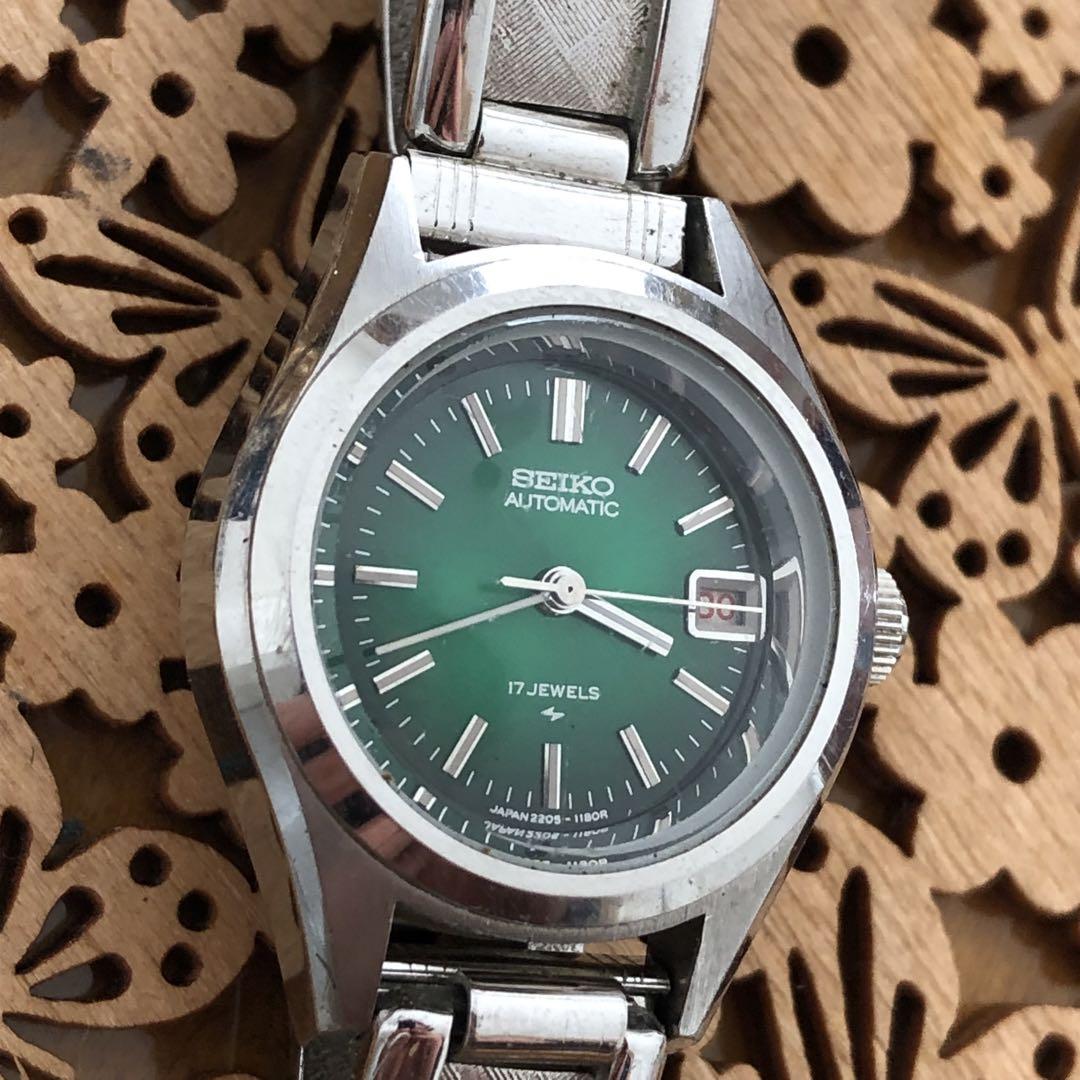 SEIKO 自動巻き時計 642770 17石 グリーン SEIKO 自動巻き時計 642770 17石 グリーン