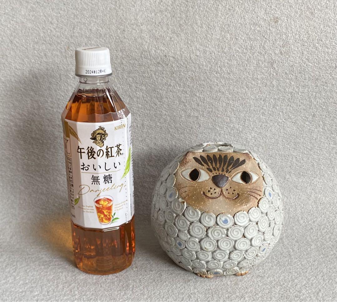 【陶芸】まんまる猫の一輪挿し・置物（作家もの）