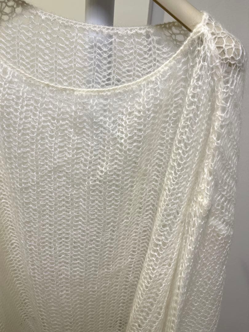 NOBLE ホワイトニット 長袖トップス NOBLE ホワイトニット 長袖トップス