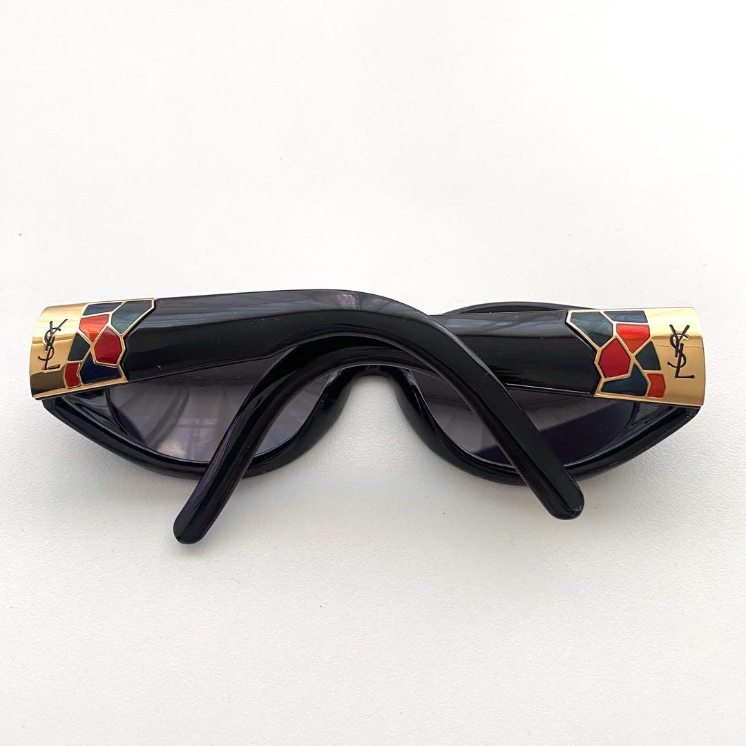 極美品　サンローラン　カサンドラ　YSL サングラス　ステンドグラス　ブラック