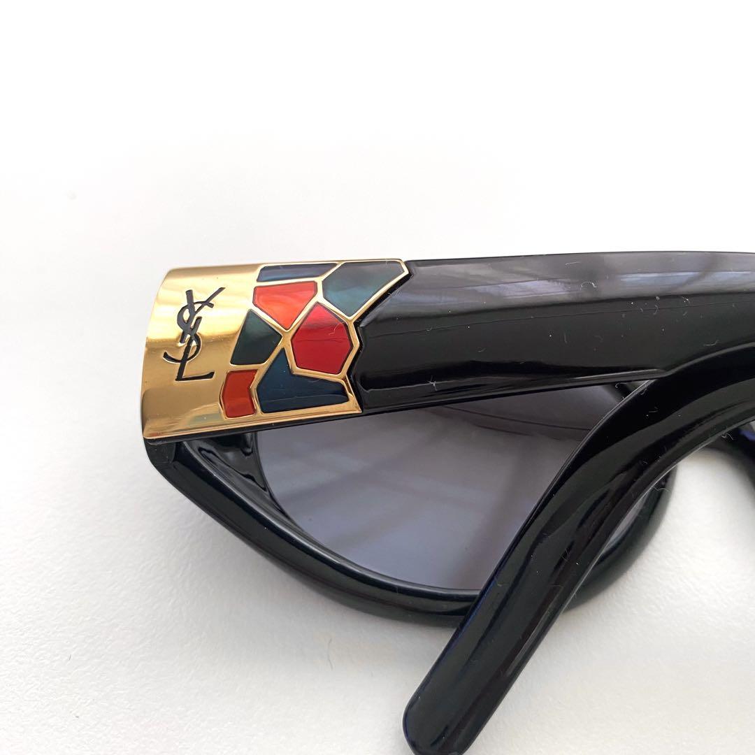 極美品　サンローラン　カサンドラ　YSL サングラス　ステンドグラス　ブラック