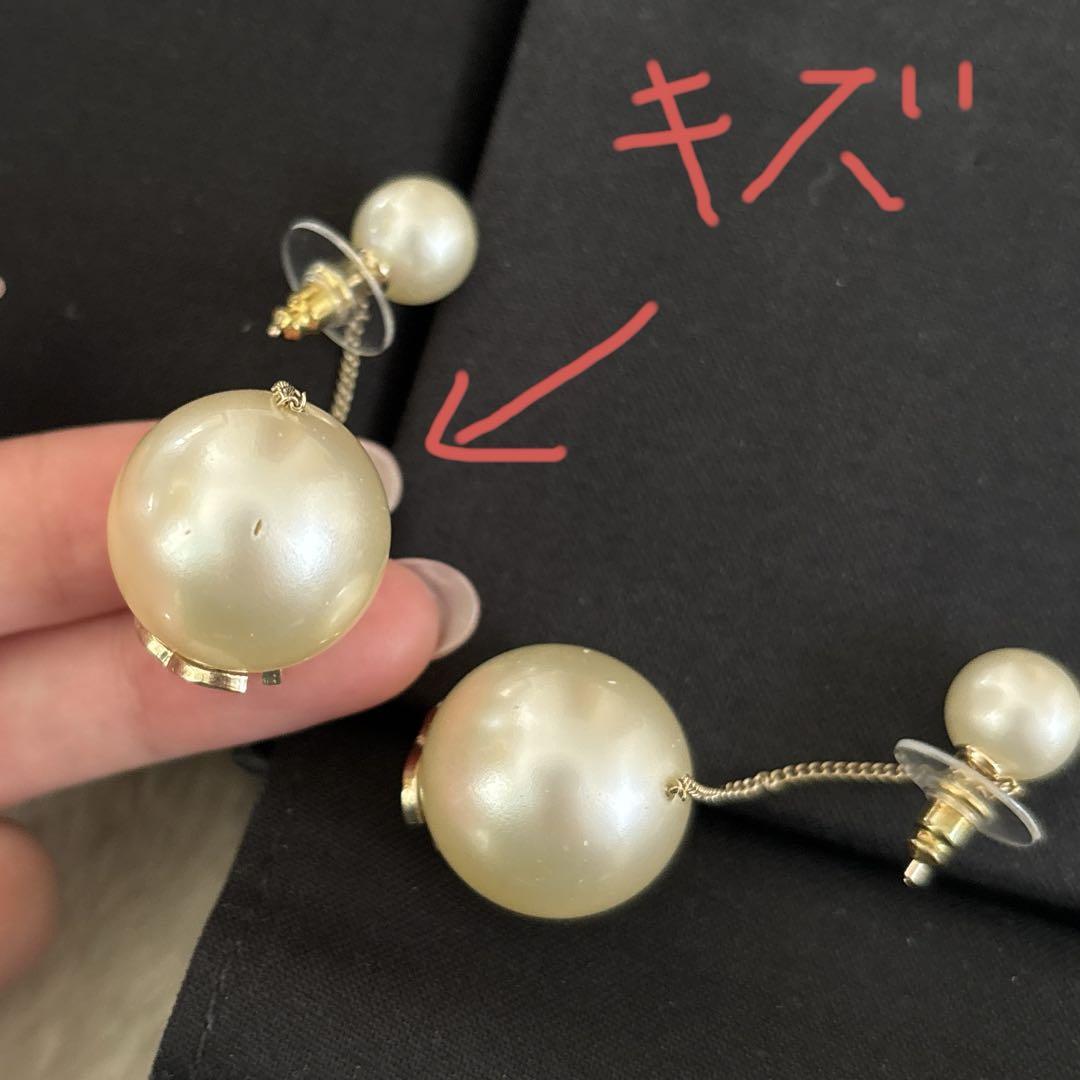 質屋購入 シャネル パール 揺れる ココマーク ピアス