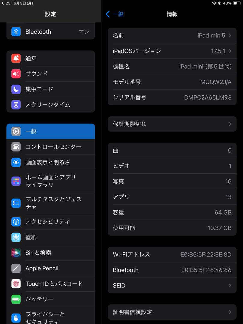 アップル iPad mini 第五世代 64G 画像3