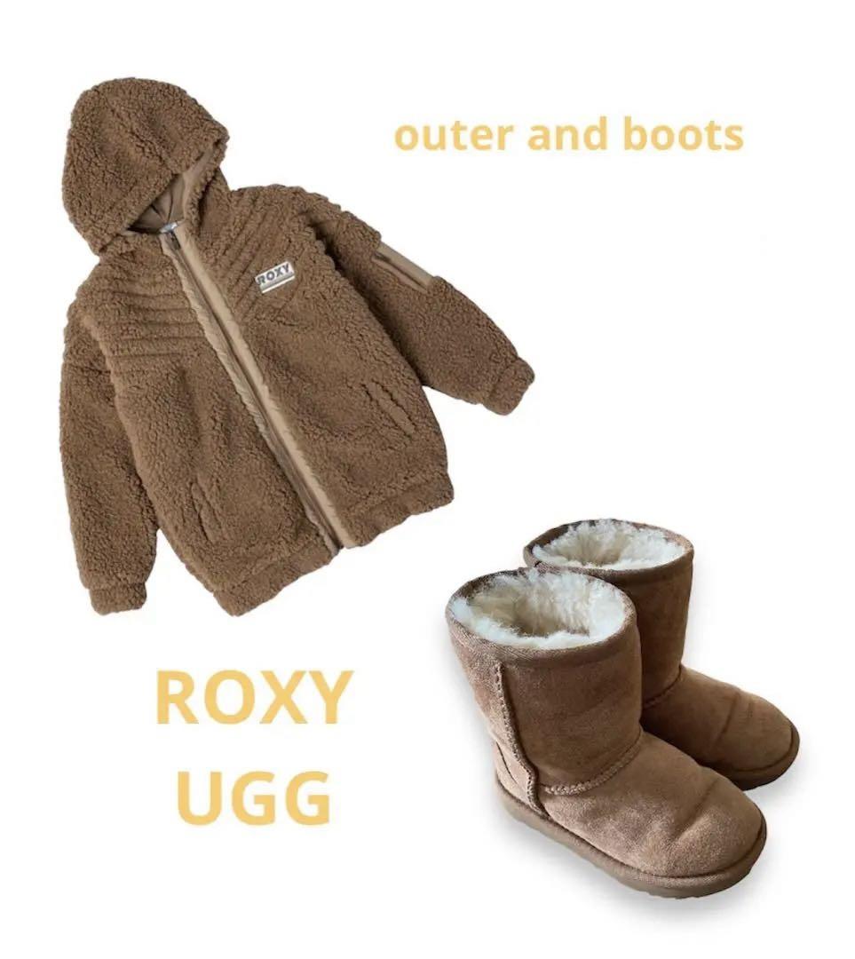 ロキシーボアアウター　UGG ムートンブーツのセット♡ ROXY  ボア