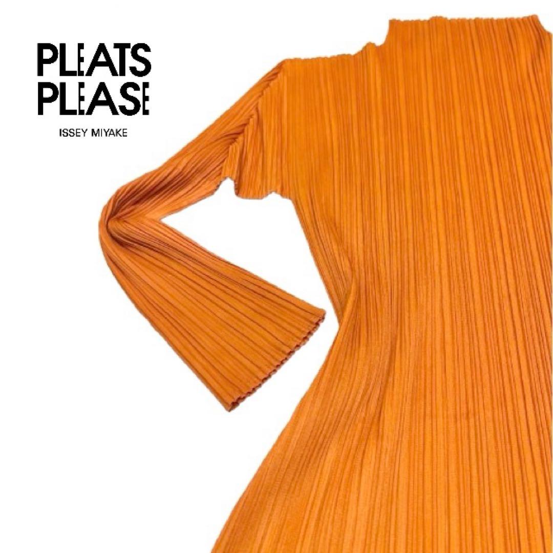 PLEATS PLEASE ボトルネック長袖カットソー サイズ3 mh707