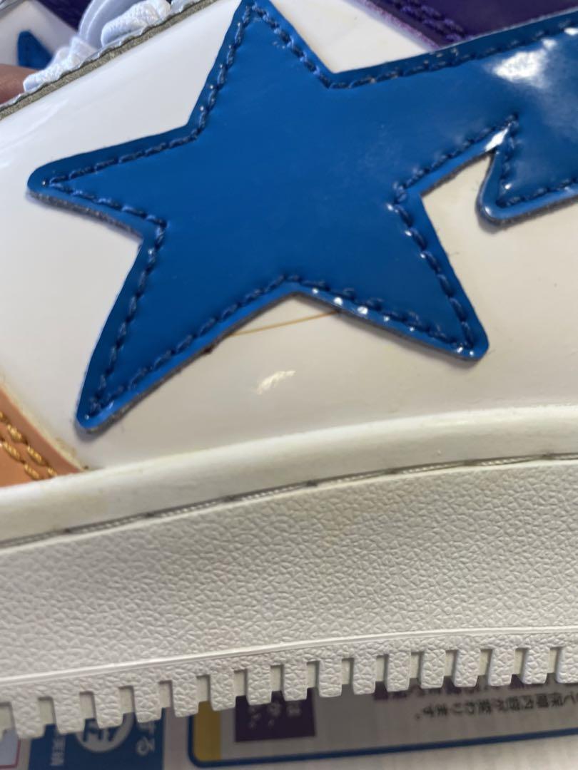 A Bathing Ape Bapesta Low Crazy ホワイト 美品 画像5