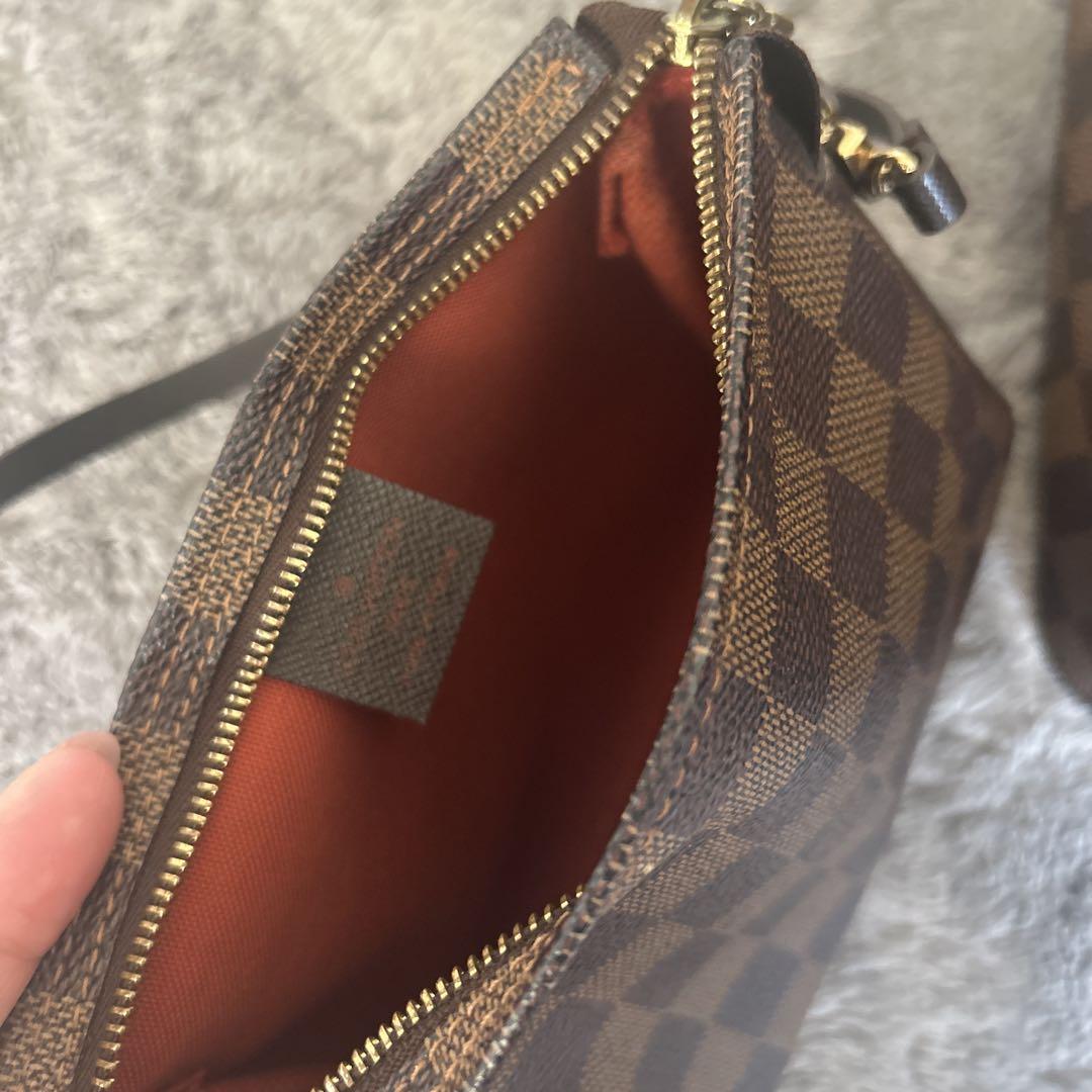 ルイヴィトン ダミエ ネヴァーフル PM VUITTON ポーチ付き
