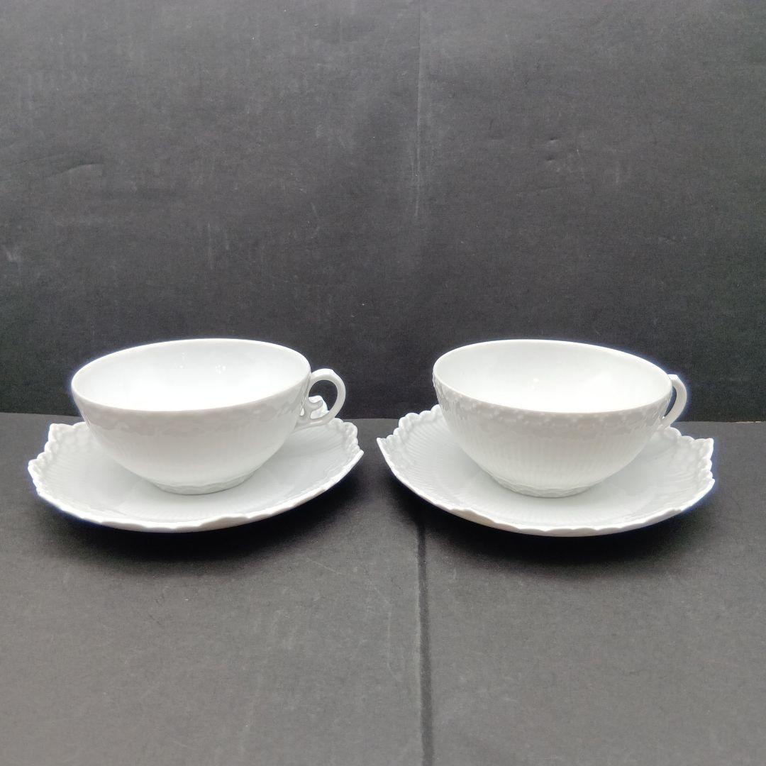 ロイヤルコペンハーゲン ホワイトフル―テッド ハーフレース カップ＆ソーサー