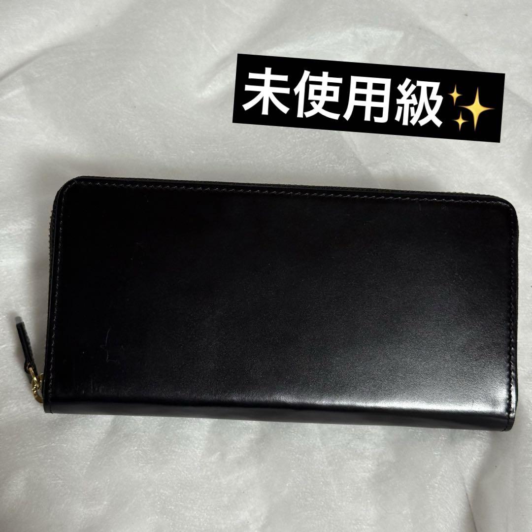 美品 ココマイスター 長財布 ラウンドファスナー メンズ 黒 ブライドル ⭐️未使用級⭐️ココマイスター 長財布 ラウンドファスナー