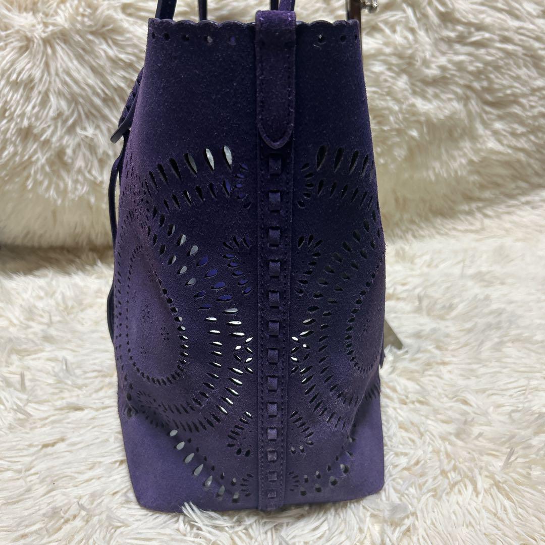 入荷なう POLO Ralph Lauren カットワーク レザートートバッグ スエード バッグ