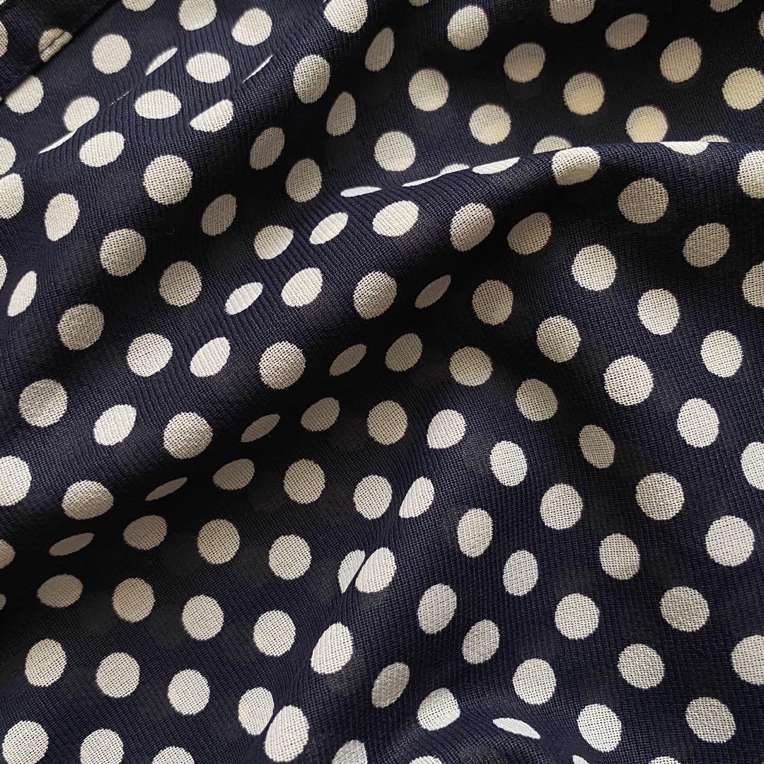 未使用品 ポテチーノ ドット お花 モチーフ ロング ワンピース さえら