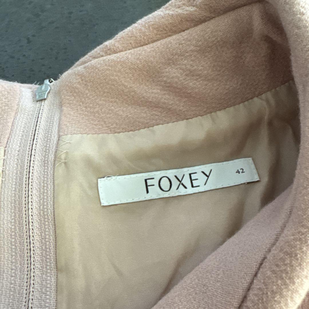 FOXEY ノースリーブ ワンピース 42 ベージュ