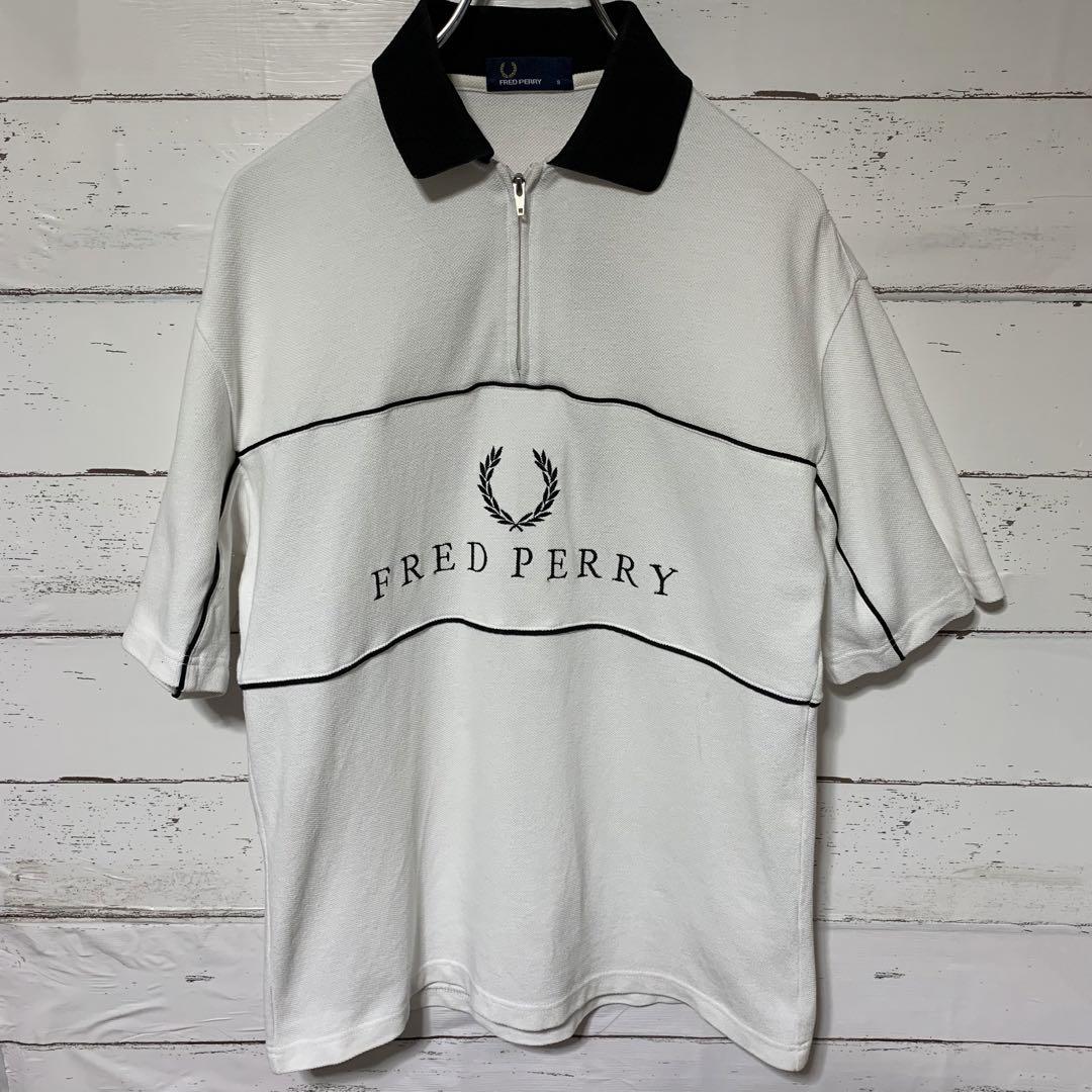 FRED PERRY ハーフジップ 半袖 鹿の子