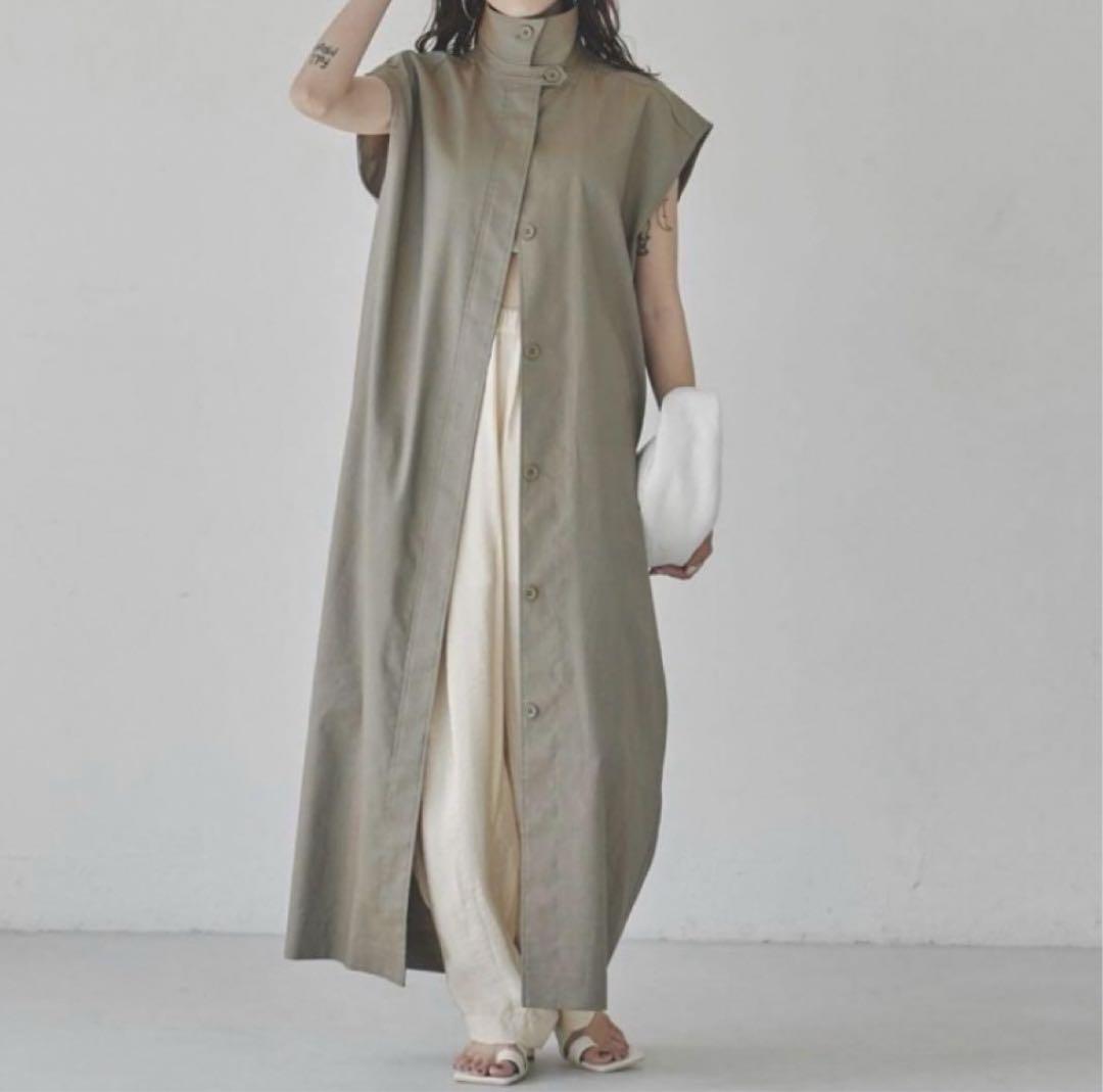 todayful》2waycollar Long Vest