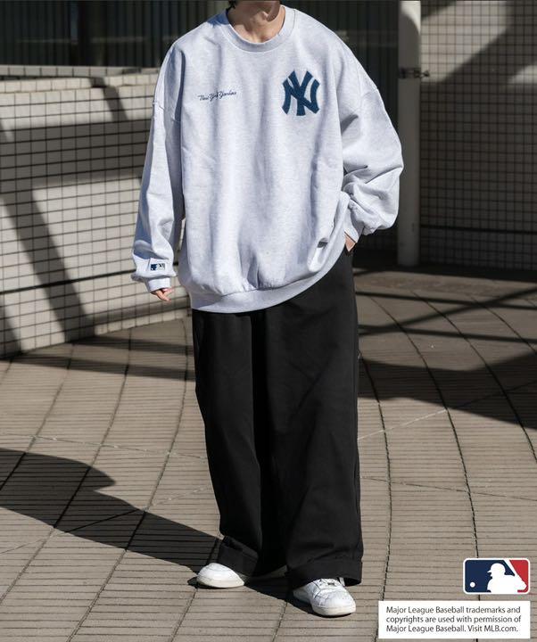 激安日本 【Perushu×MLB】ビッグシルエットスウェット スウェット 
