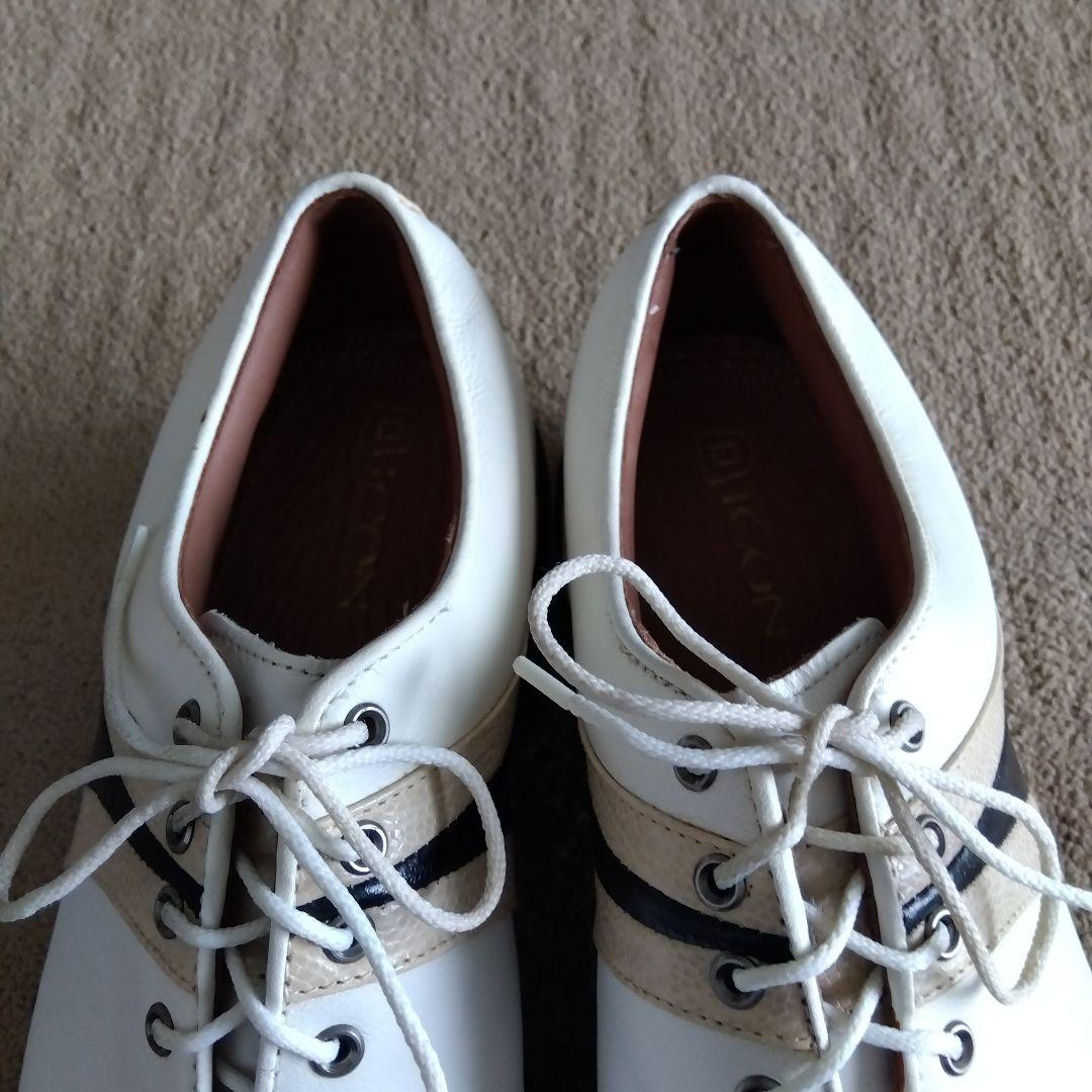 新品未使用】FootJoy ICON ホワイト×ブラック×ベージュ27.5cm